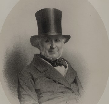 A black and white portrait of John Vivian 